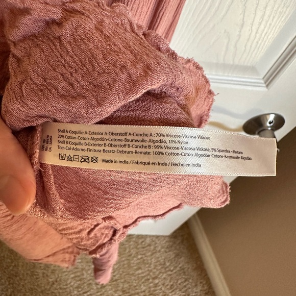 FP One Free People Adella Maxi Slip Dress Dusty Rose Pink - Picture 15 of 15